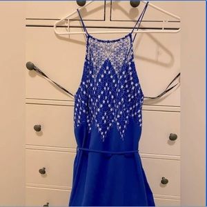 Karen Millen Long Blue Criss Cross Dress